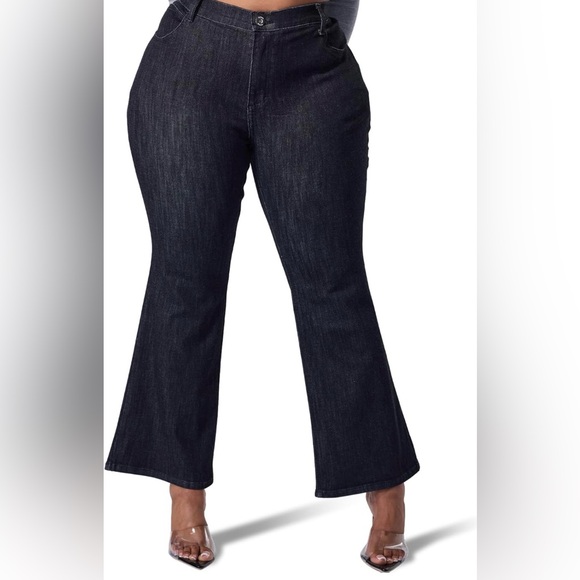 High Rise, Boot, Plus, Dark Jeans - Picture 2 of 6